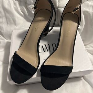 Dream Pairs Black Open-Toe Heels